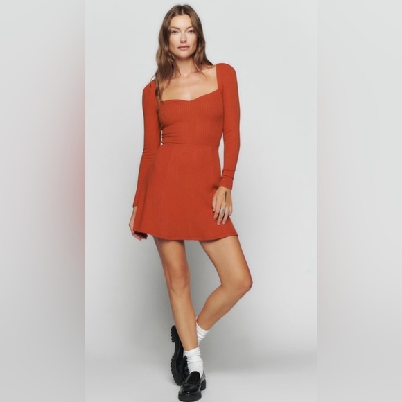 Reformation | Dresses | Reformation Bruno Knit Dress Size Small Great  Autumn Colors | Poshmark